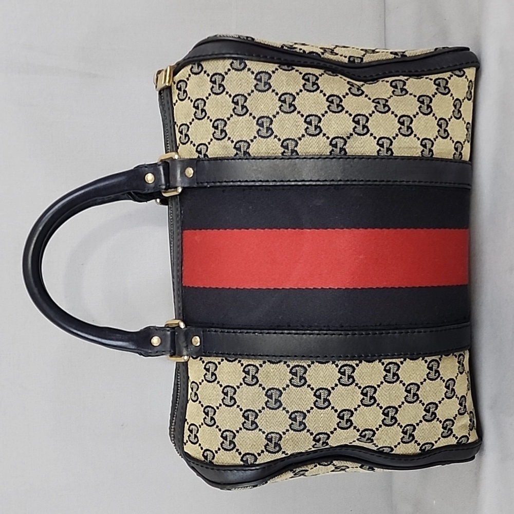 ✨️GUCCI GG Canvas Web Boston Bag - Picture 4 of 16